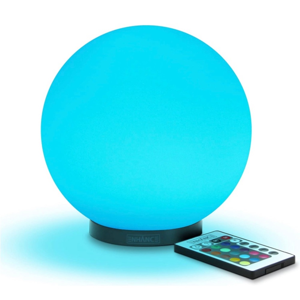 ENHANCE Kid's Night Light Ambient Globe LED Color Changing Lamp Glass Mood Lamp